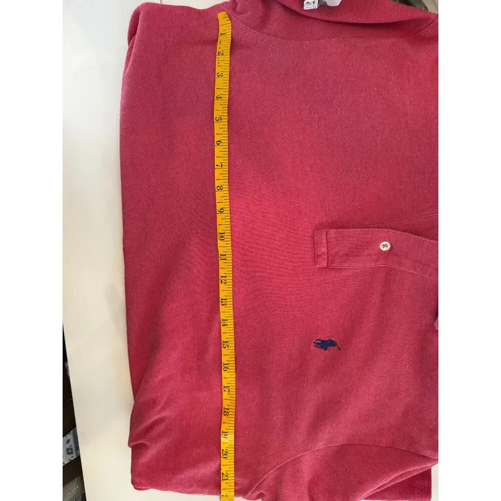 Polo Ralph Lauren Pink Polo Shirt Mens L Classic Pony Cotton Short Sleeve